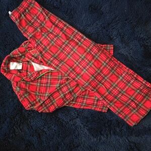 Cozy Red Plaid Kids Pajamas